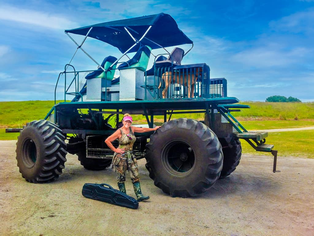 huntress-posing-with-swamp-buggy